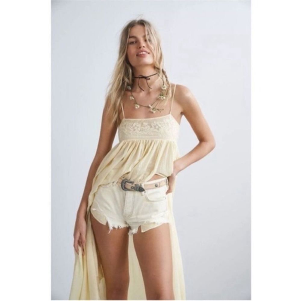 Free People Maxi Dress Embroidered Adjustable straps‎ size medium NWOT